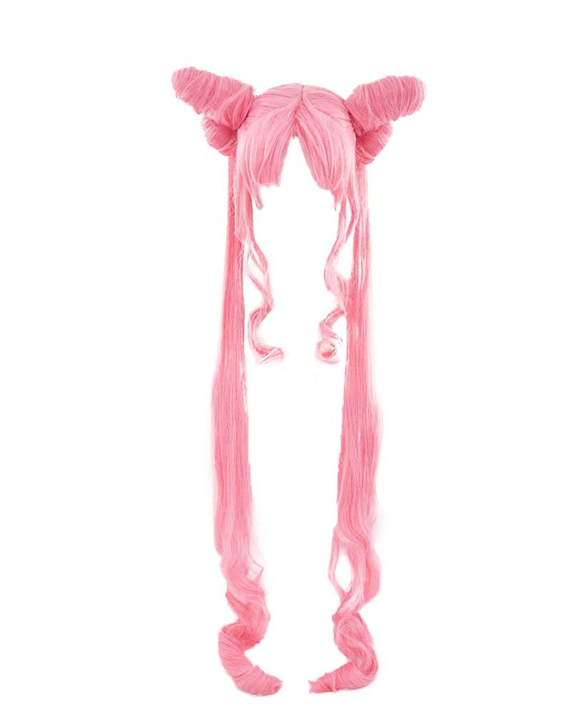 miccostumes Women's Anime Black Lady Cosplay Wig Long Pink Synthetic Hair - Image 1